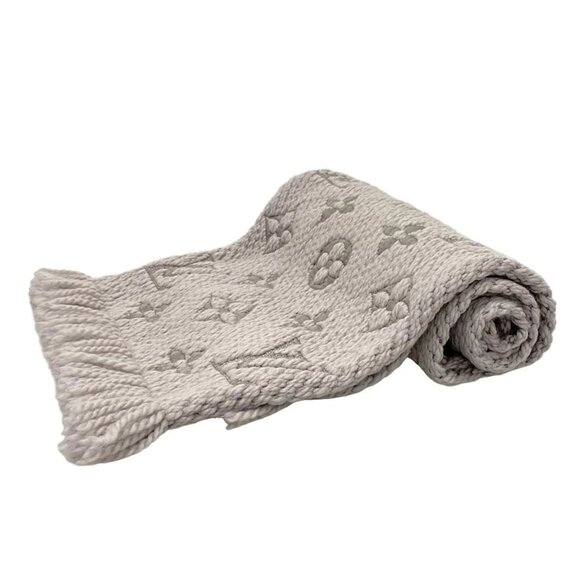 LOUIS VUITTON Eschar Progo Mania Gris Perle - Scarf 416-070525 - Picture 1 of 6
